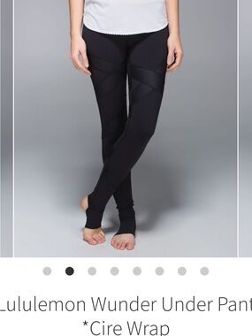 Wunder Under Cire Wrap Stirrup Leggings - Black